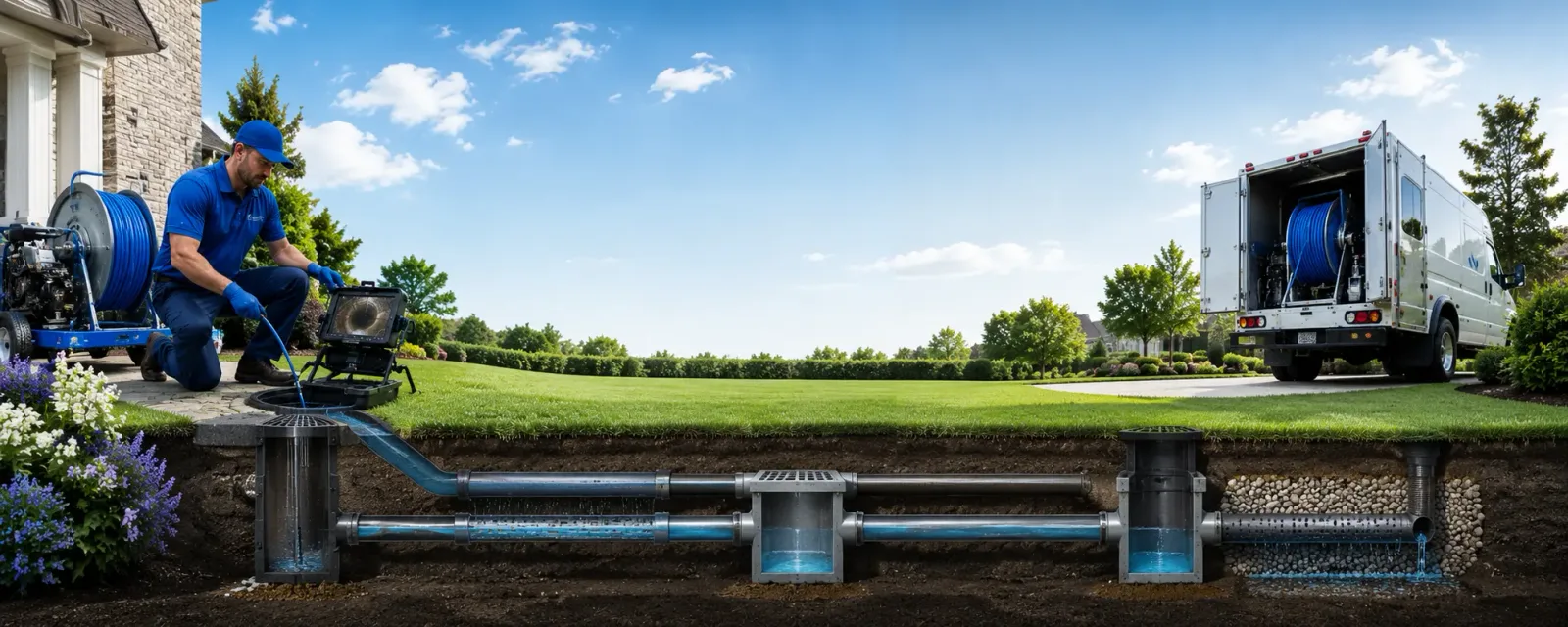 Outdoor drain cleaning information for Trinity, NC
